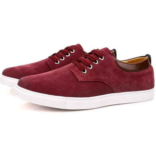 Men's Red Lace-Up Sneakers