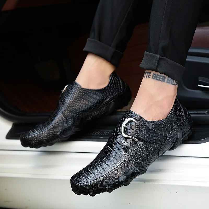 Crocodile Skin Loafers