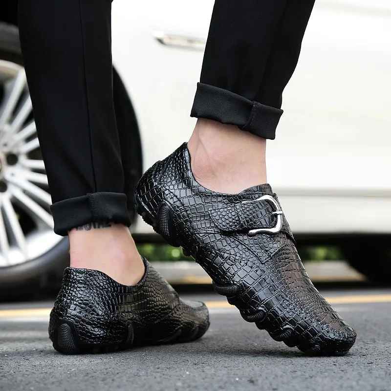 Crocodile Skin Loafers