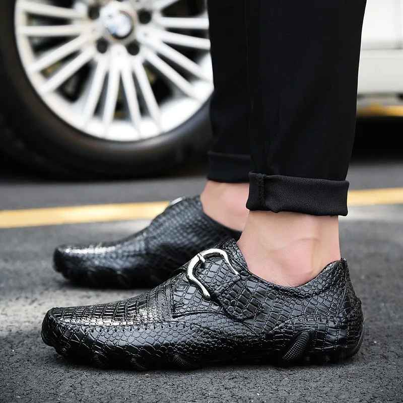 Crocodile Skin Loafers