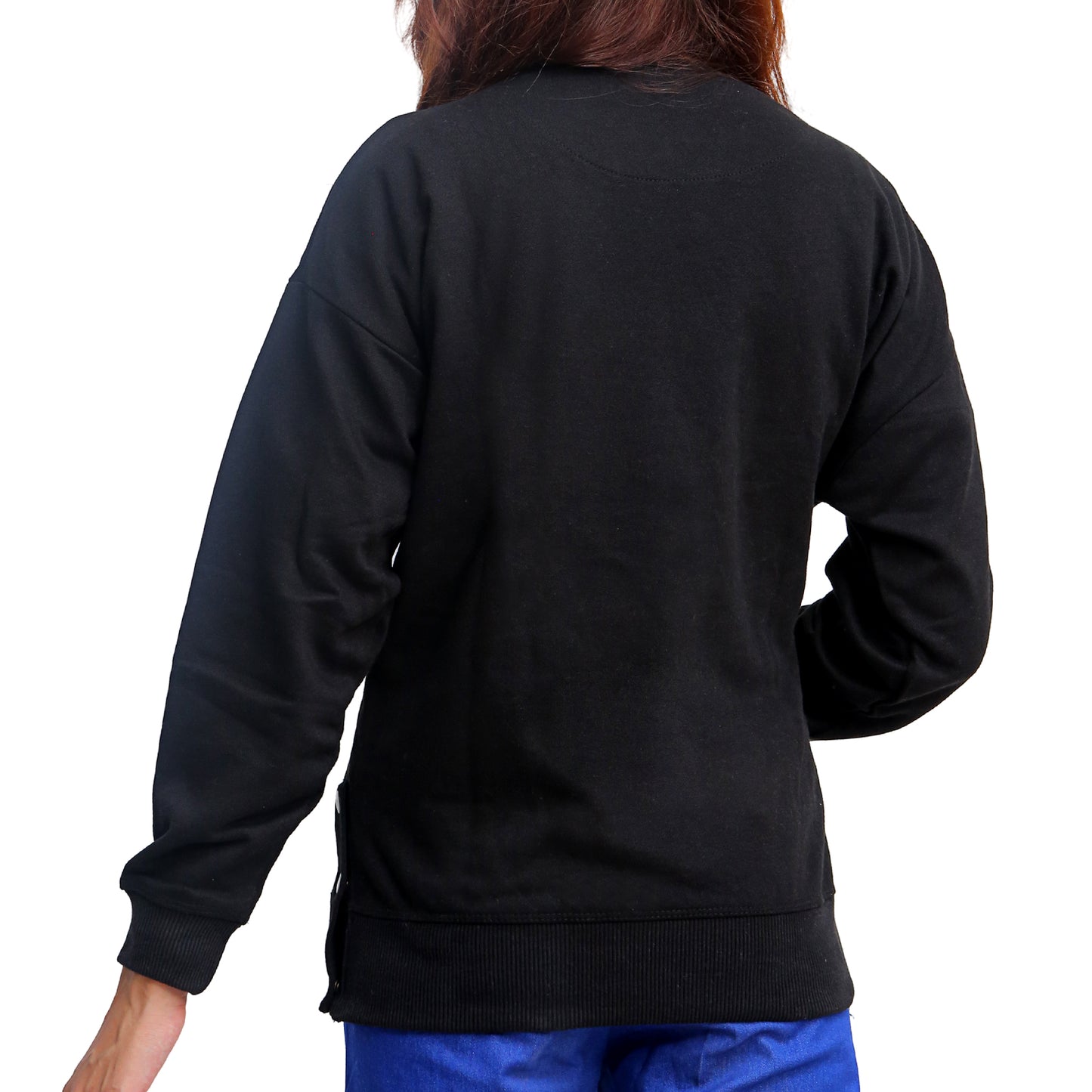 Edgy Black Sweatshirt STW-2009S