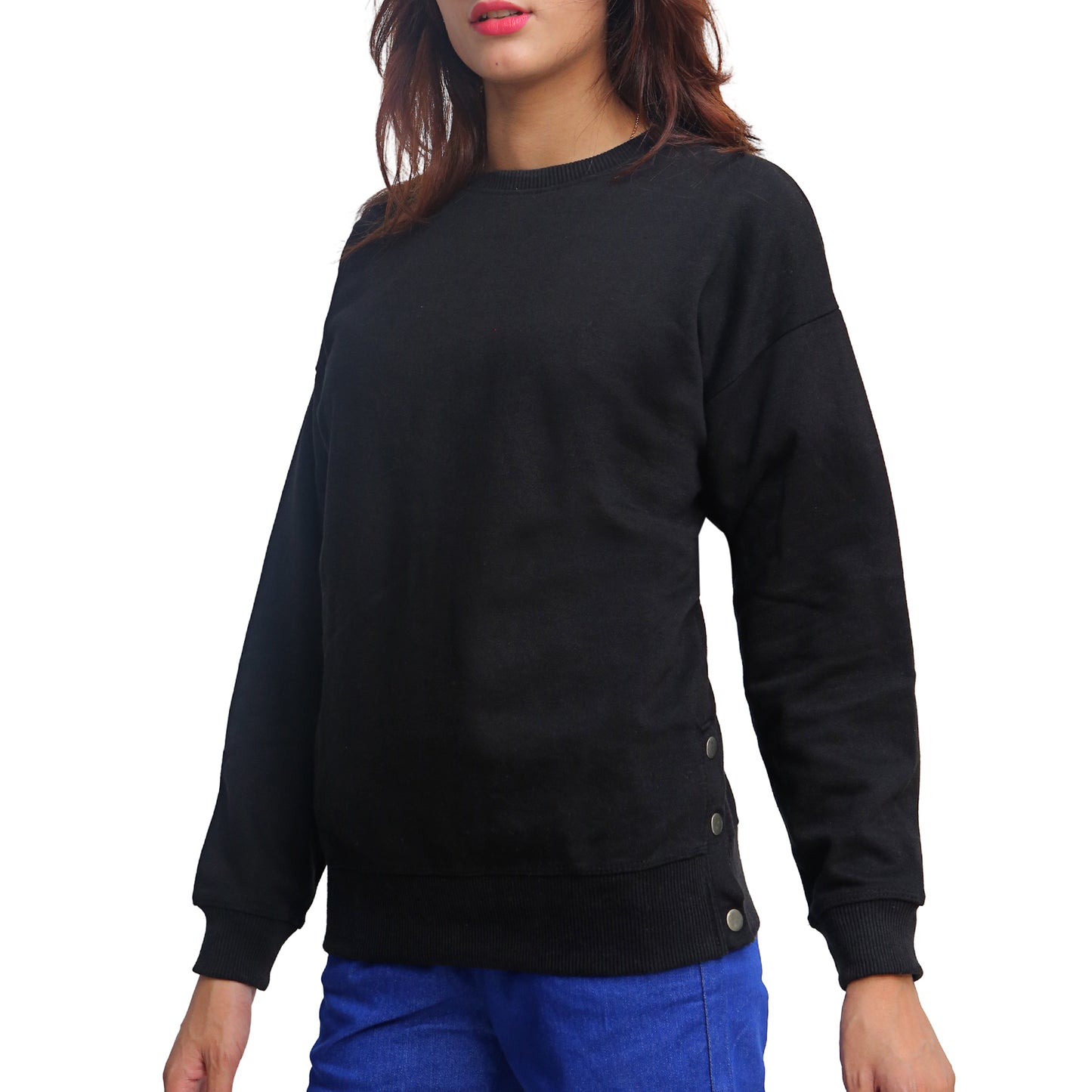 Edgy Black Sweatshirt STW-2009S