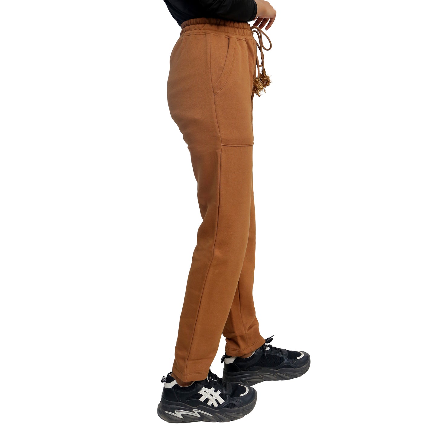 Brown Drawstring Pants STW-033T