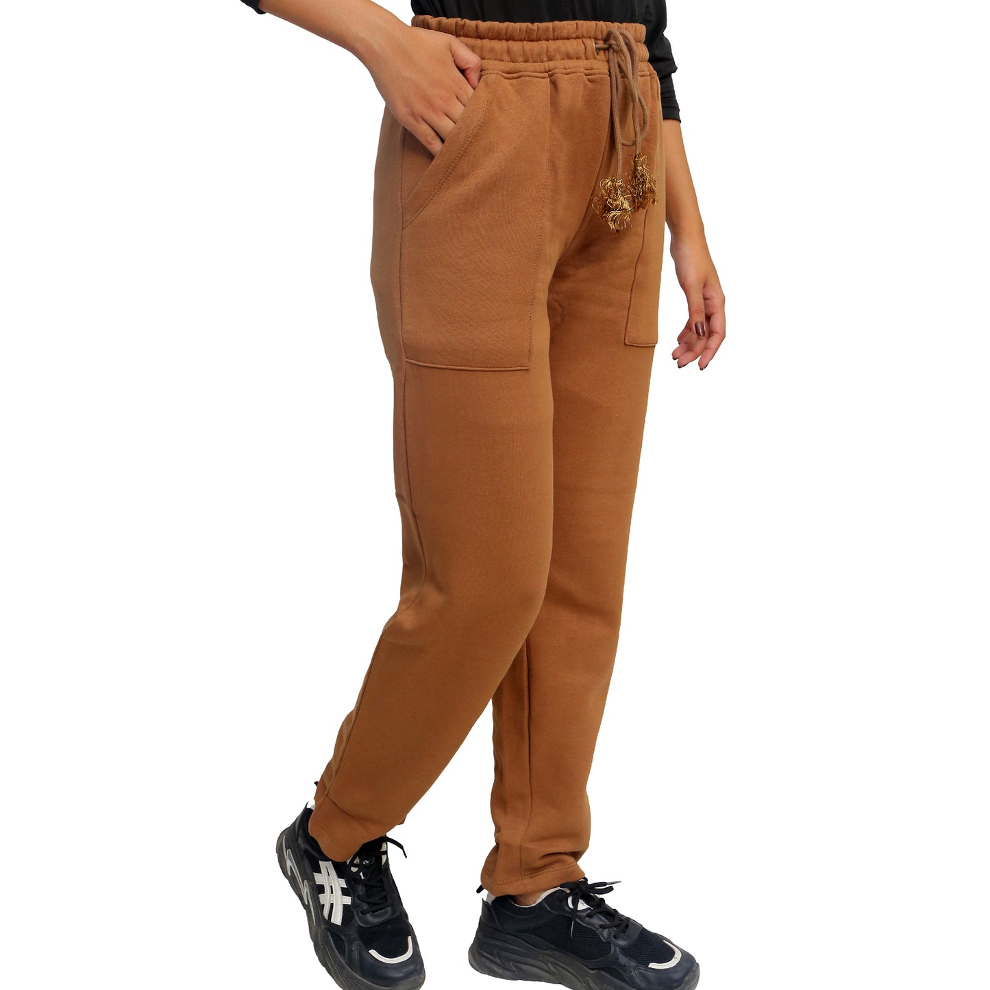 Brown Drawstring Pants STW-033T