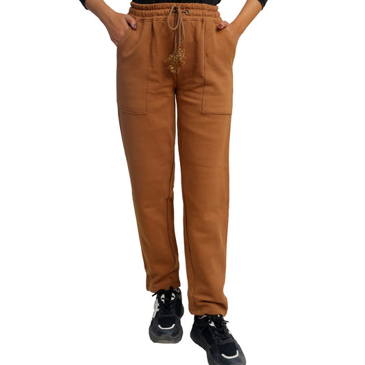 Brown Drawstring Pants STW-033T