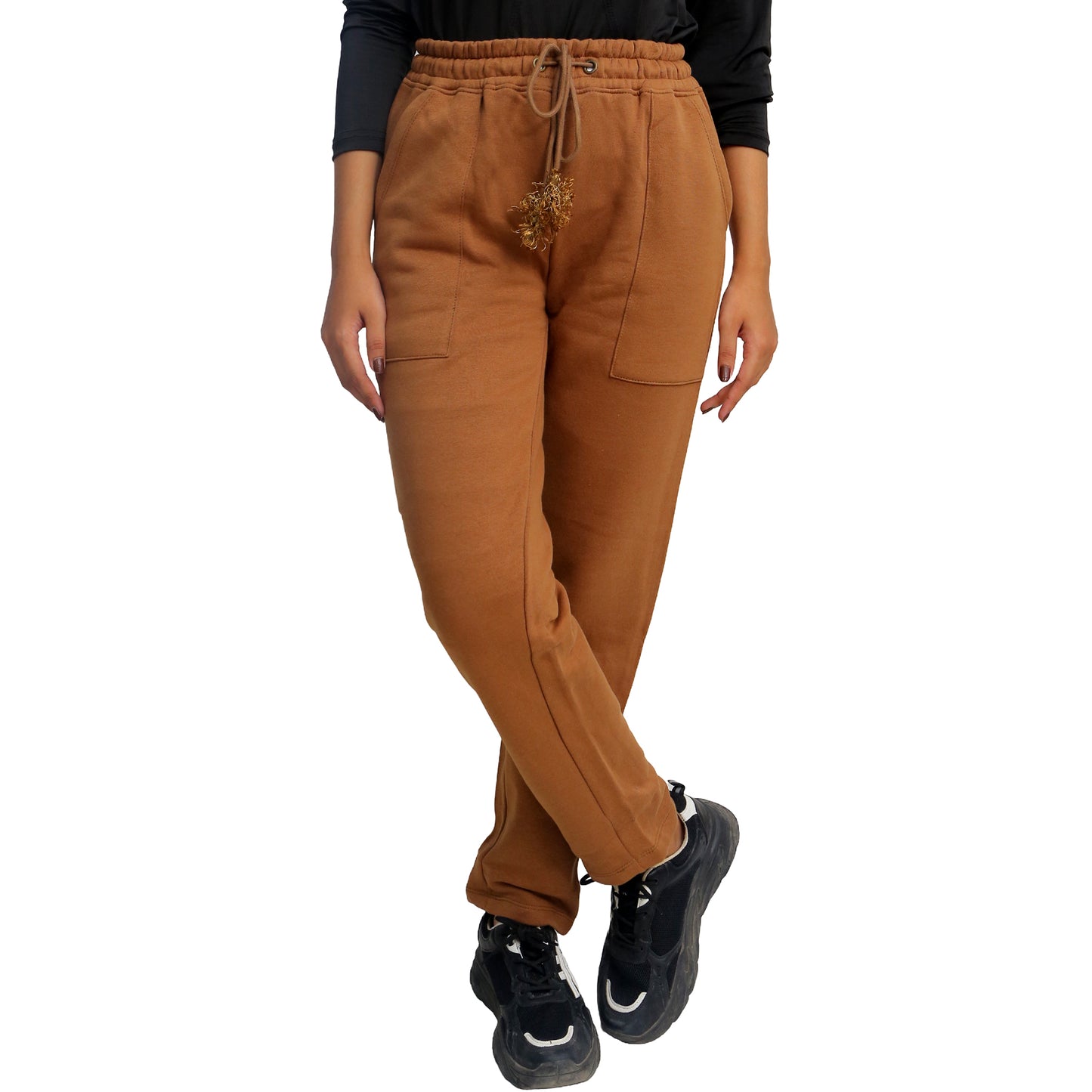 Brown Drawstring Pants STW-033T