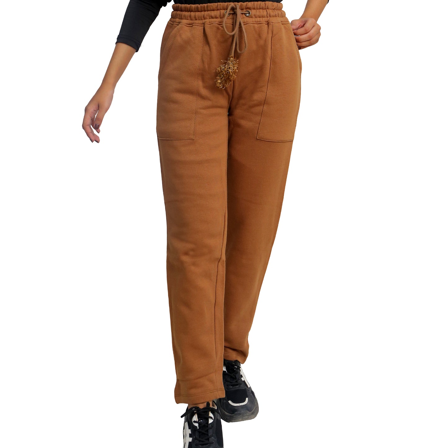 Brown Drawstring Pants STW-033T