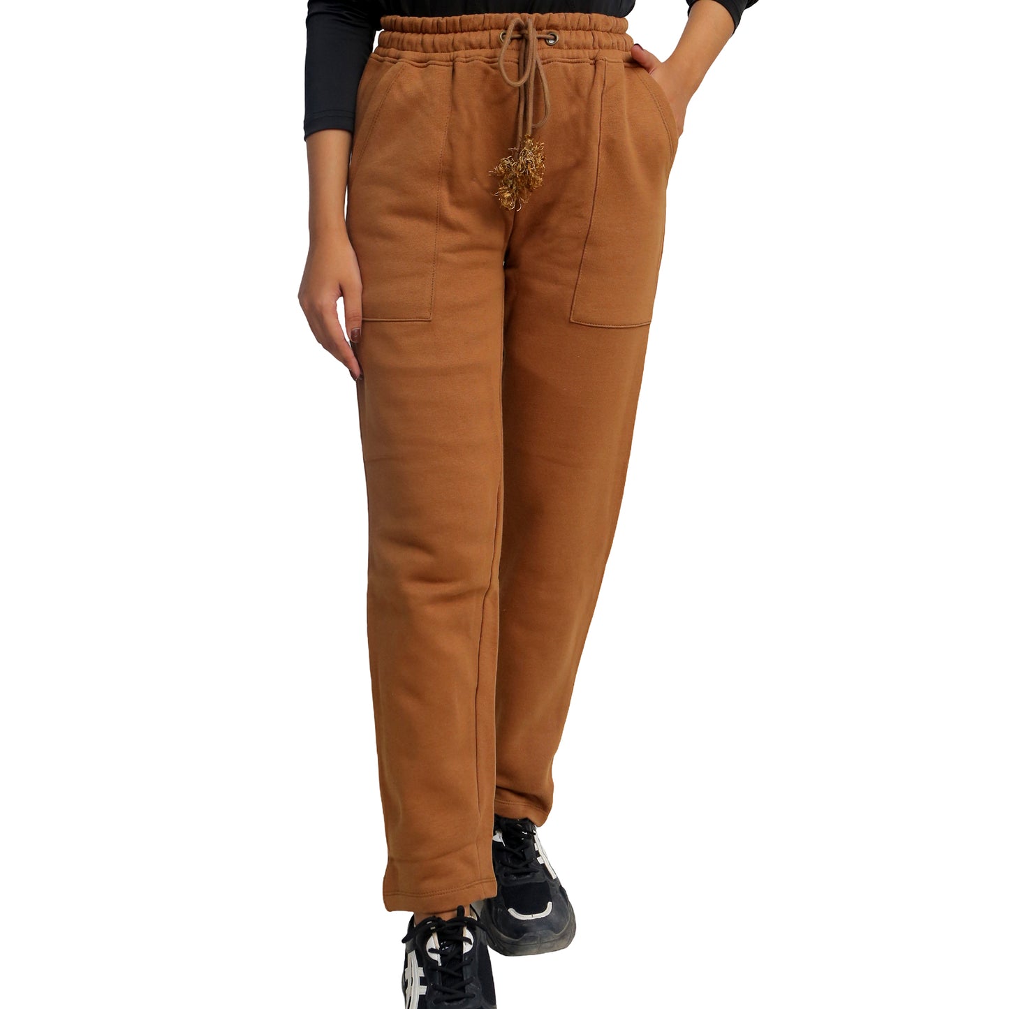 Brown Drawstring Pants STW-033T