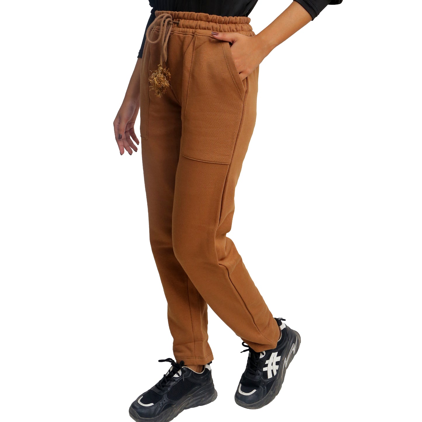 Brown Drawstring Pants STW-033T