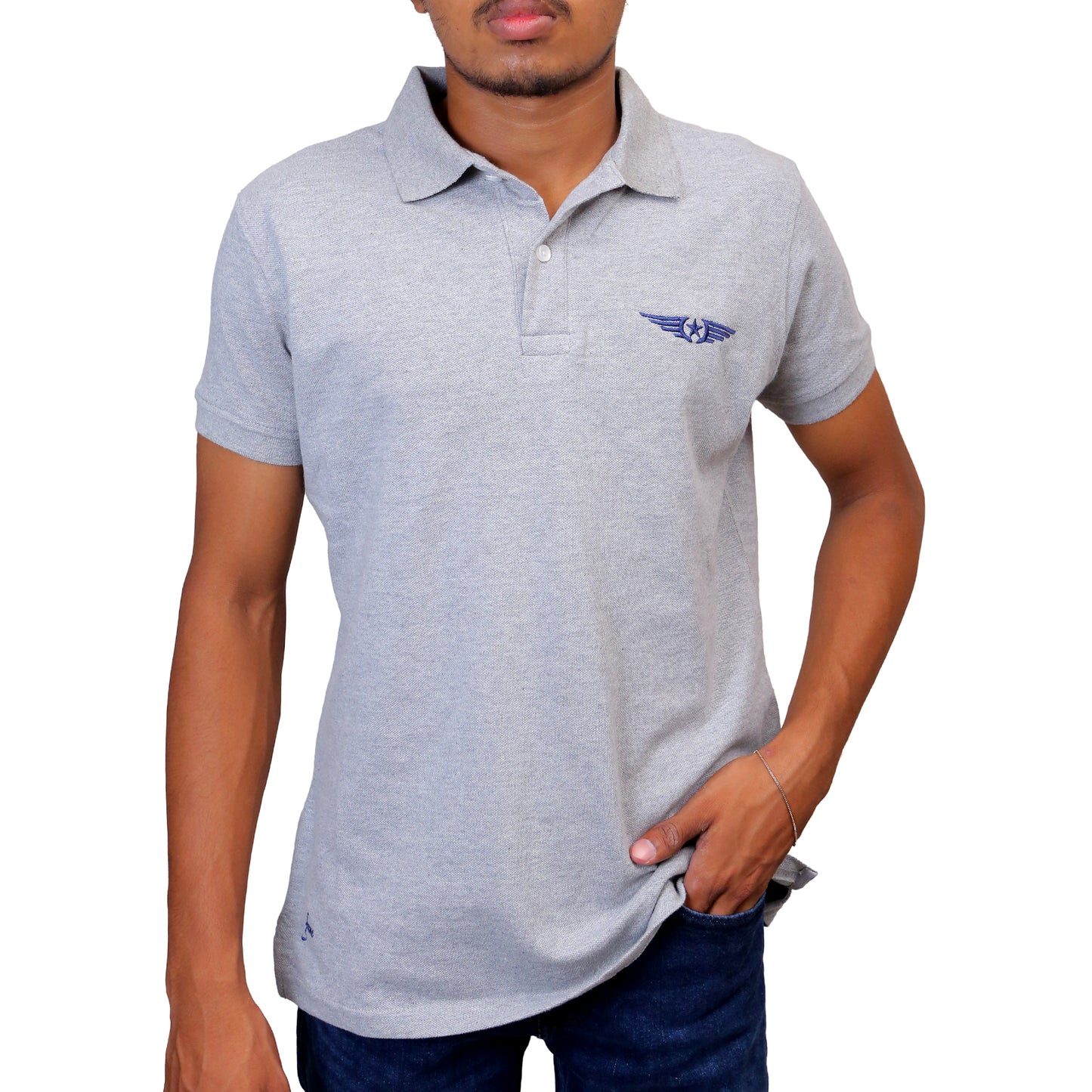 Sleek Grey Polo STM-086