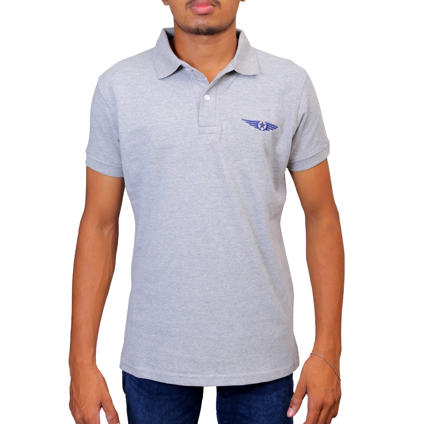 Sleek Grey Polo STM-086