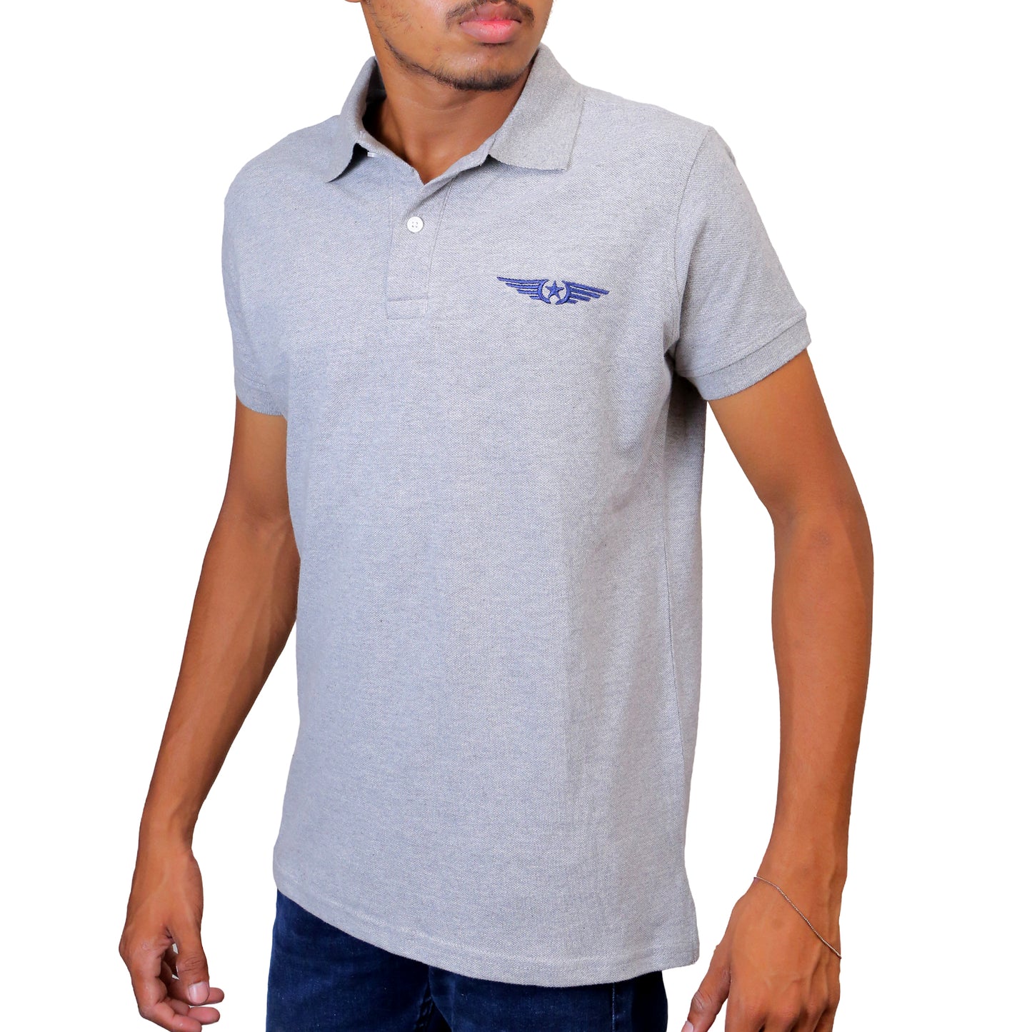 Sleek Grey Polo STM-086