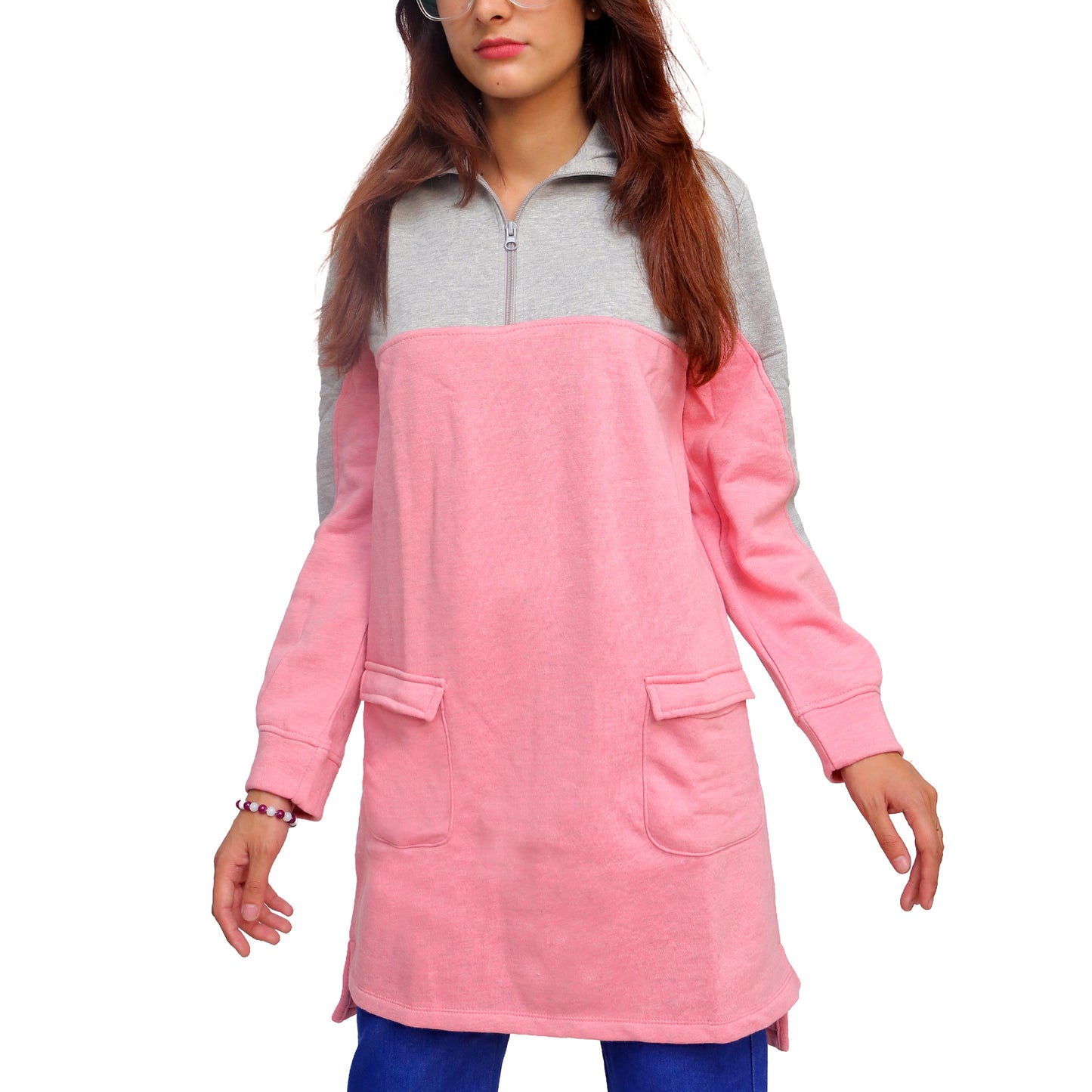 Color Block Long Sweatshirt STW-042