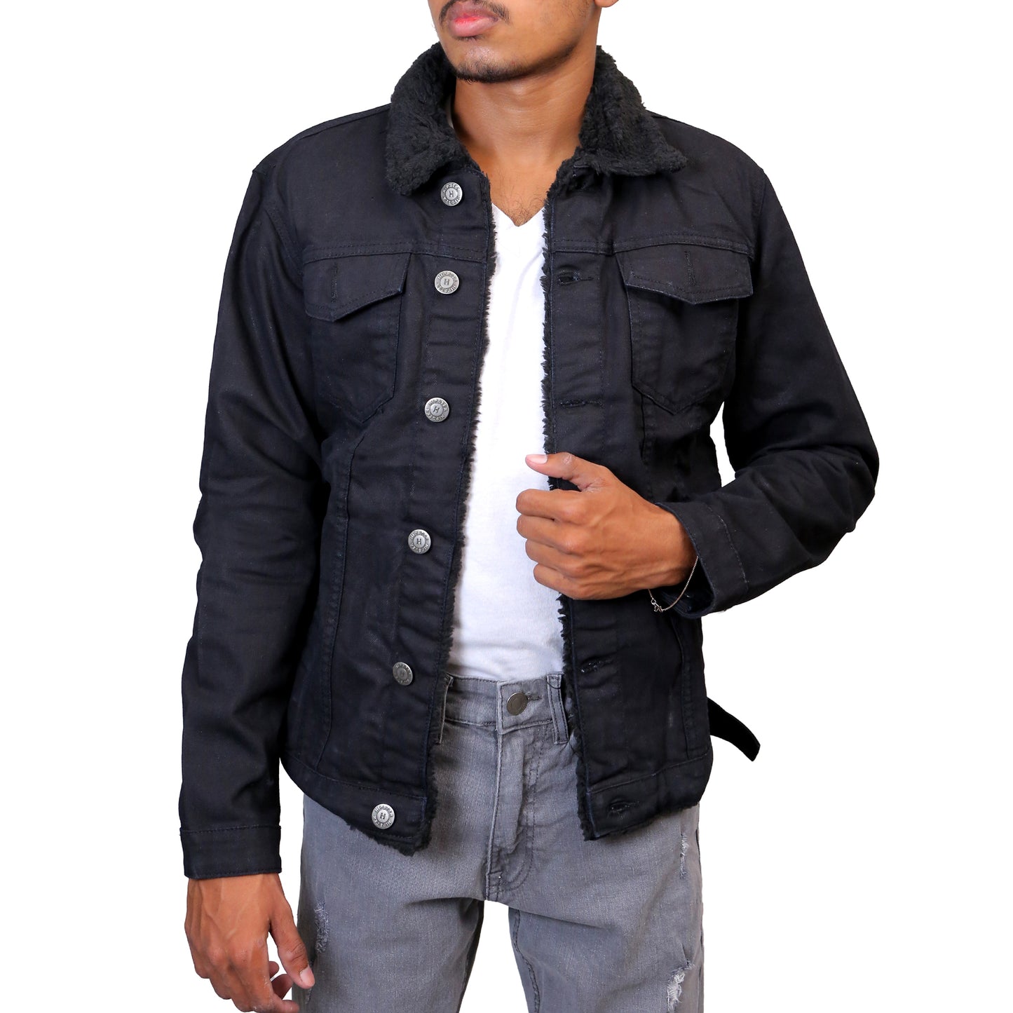 Denim Trucker with Sherpa STMD-3018