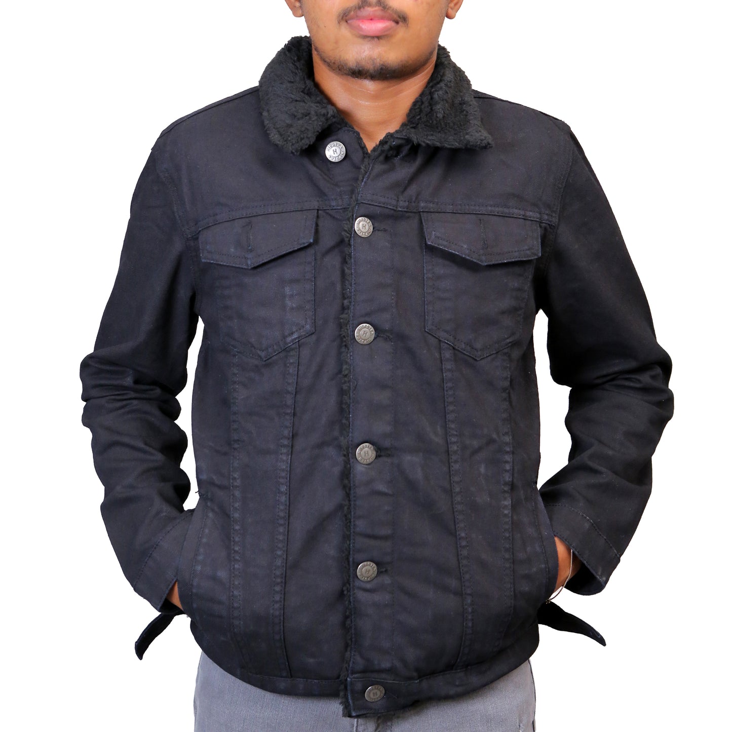 Denim Trucker with Sherpa STMD-3018