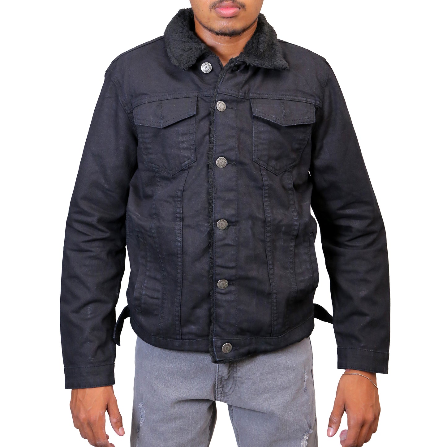 Denim Trucker with Sherpa STMD-3018