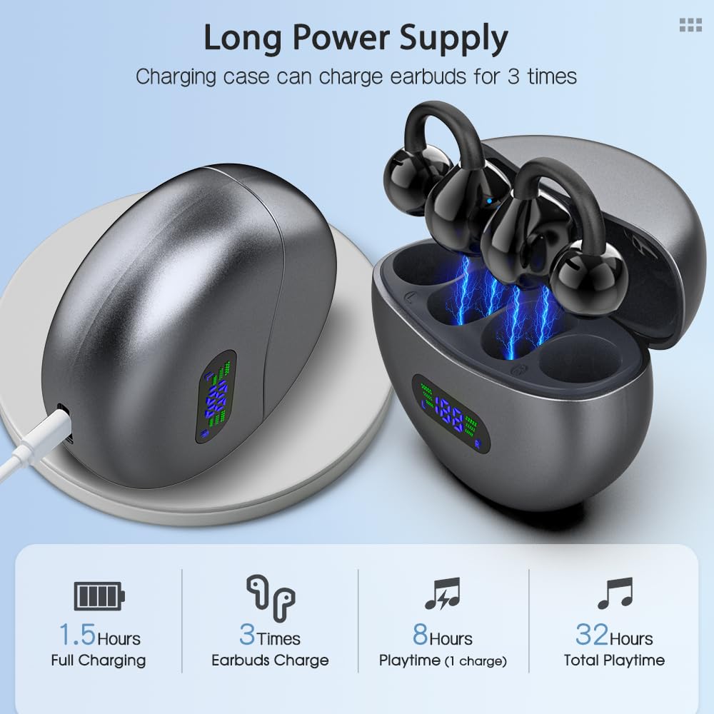 Ear Clip Wireless Earbuds Bluetooth 5.4 M79 | TWS Earbuds