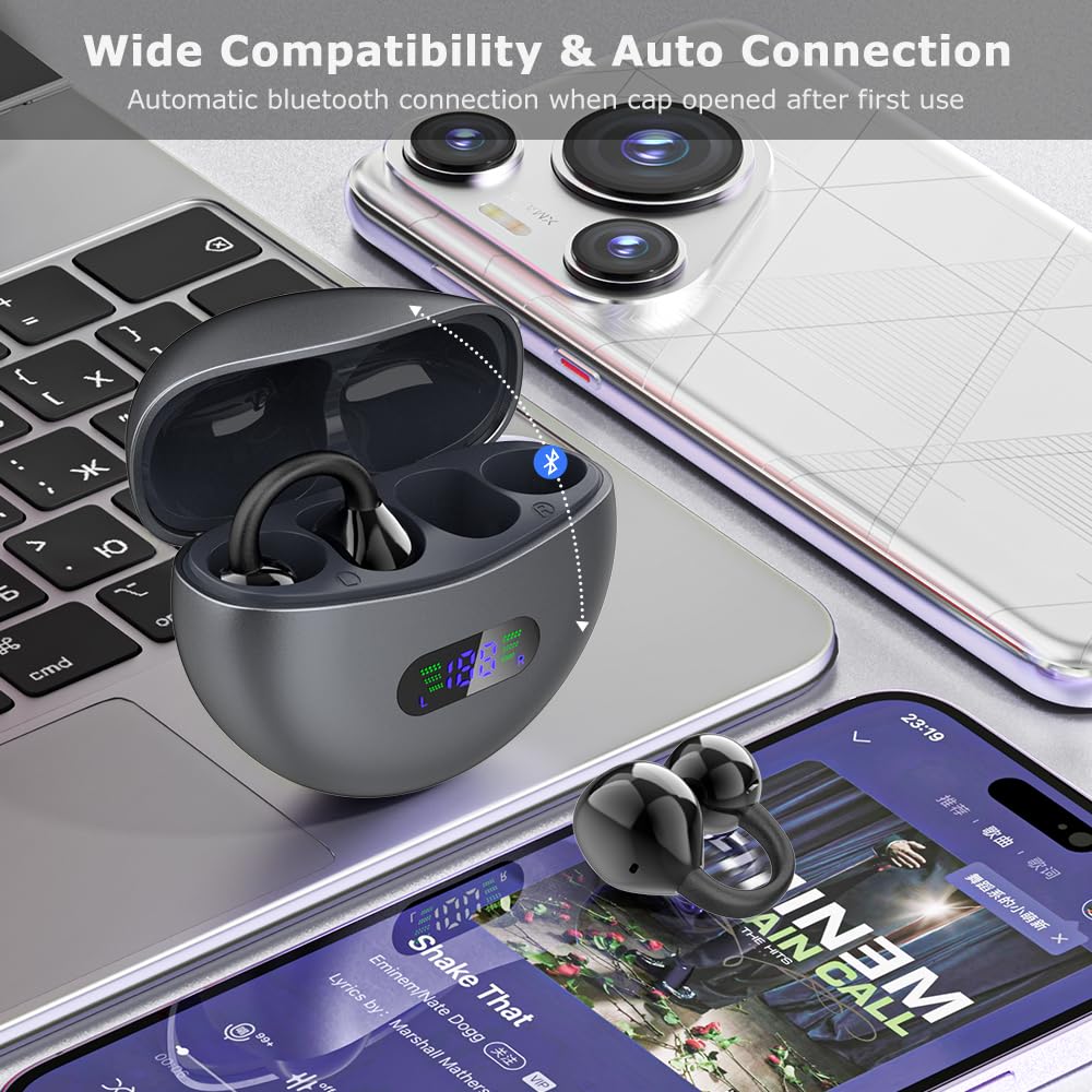 Ear Clip Wireless Earbuds Bluetooth 5.4 M79 | TWS Earbuds