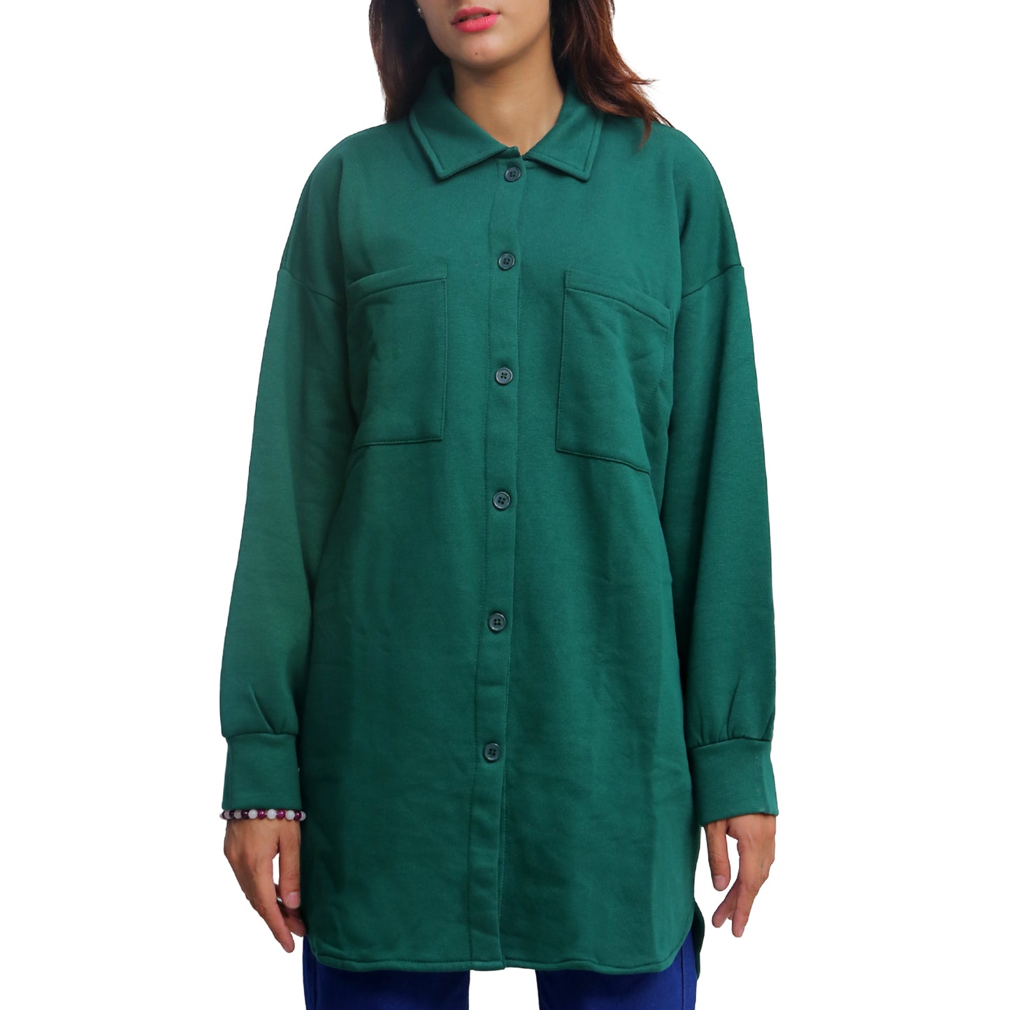 Emerald Green Button-Down Shirt STW-045S