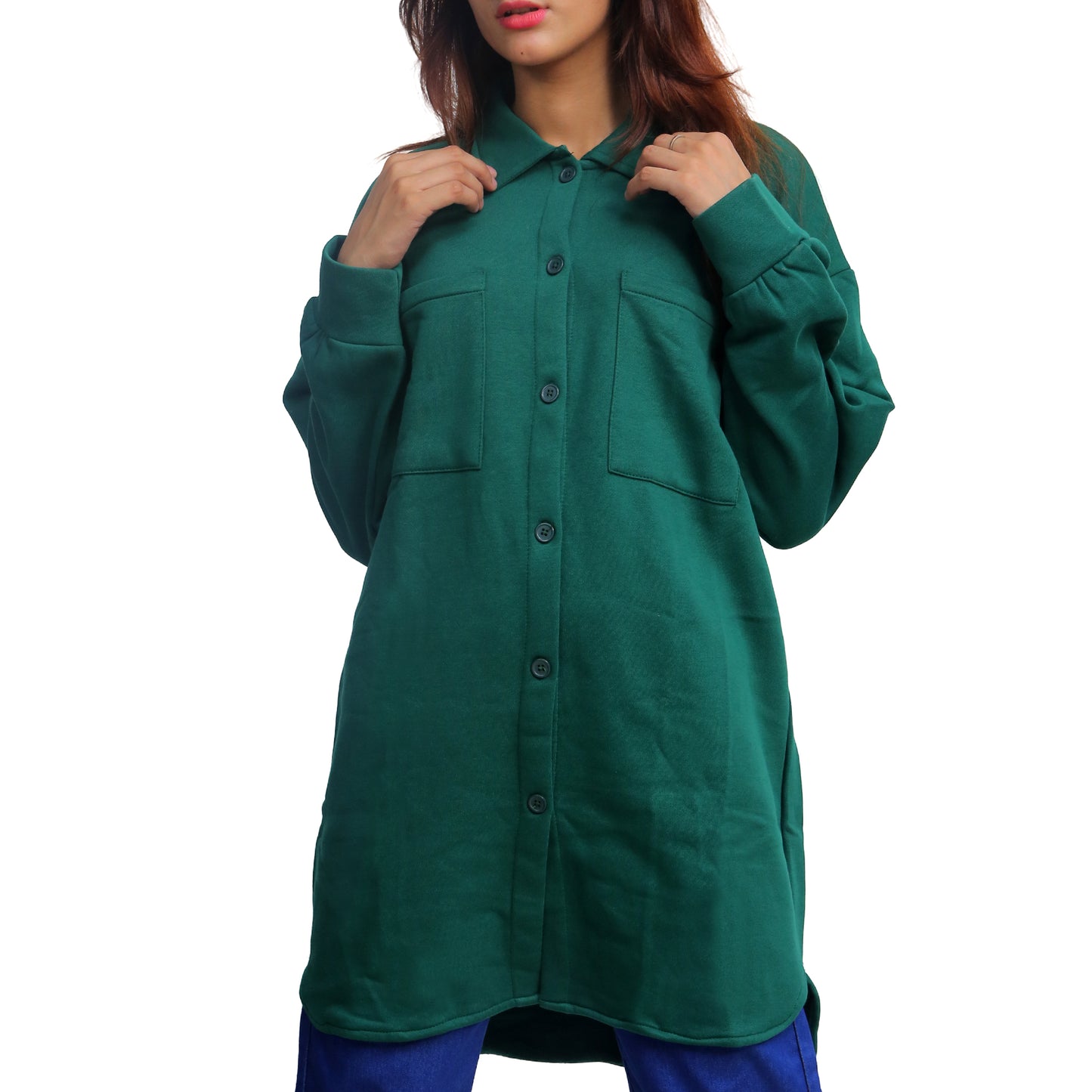 Emerald Green Button-Down Shirt STW-045S