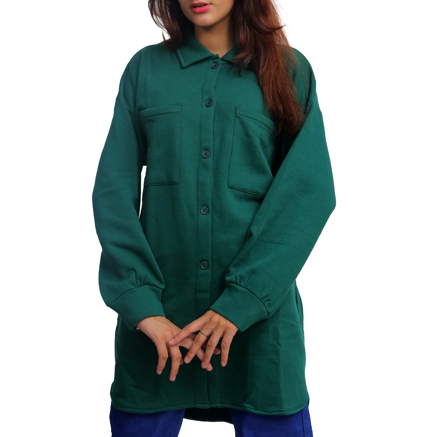 Emerald Green Button-Down Shirt STW-045S