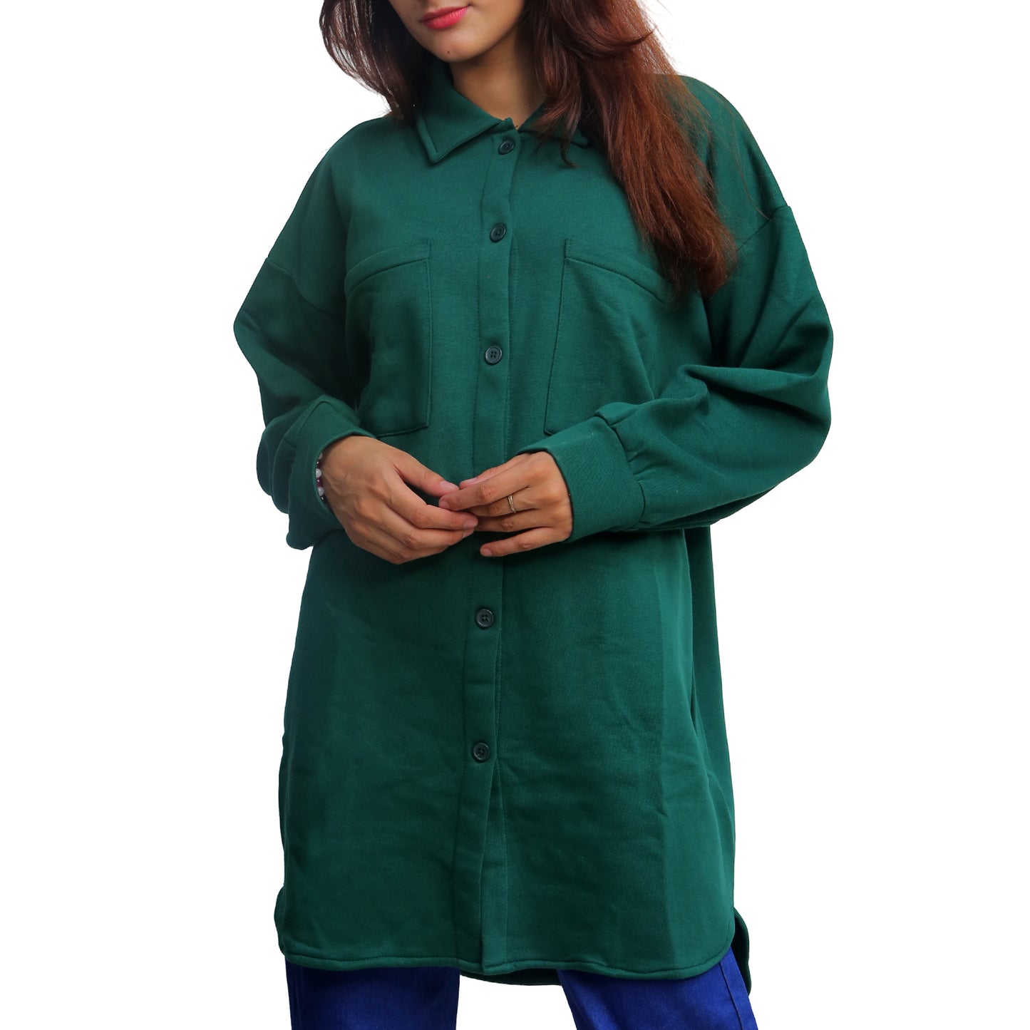 Emerald Green Button-Down Shirt STW-045S