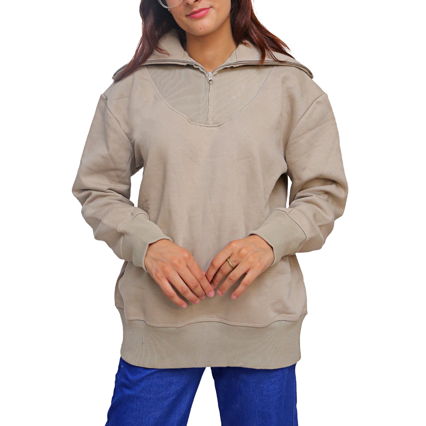 Essential Beige Sweatshirt STW-058S