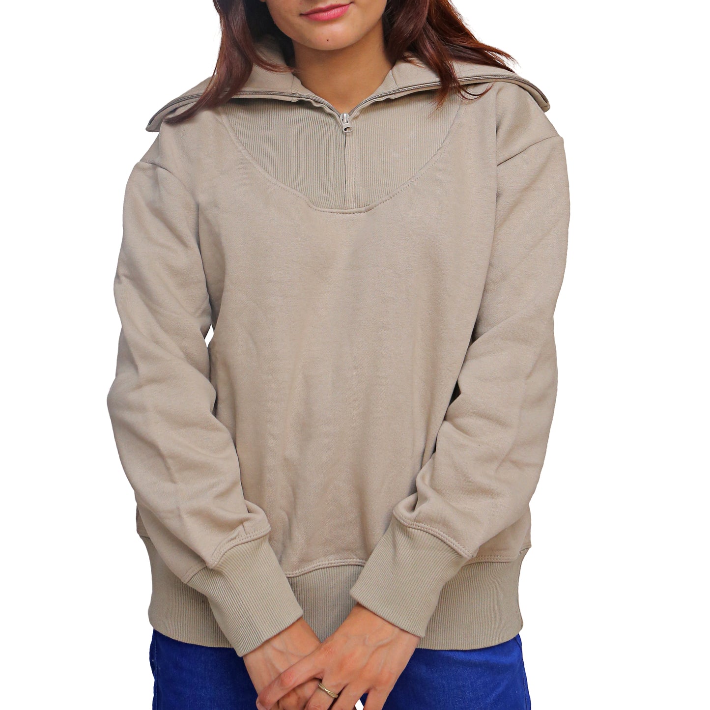 Essential Beige Sweatshirt STW-058S