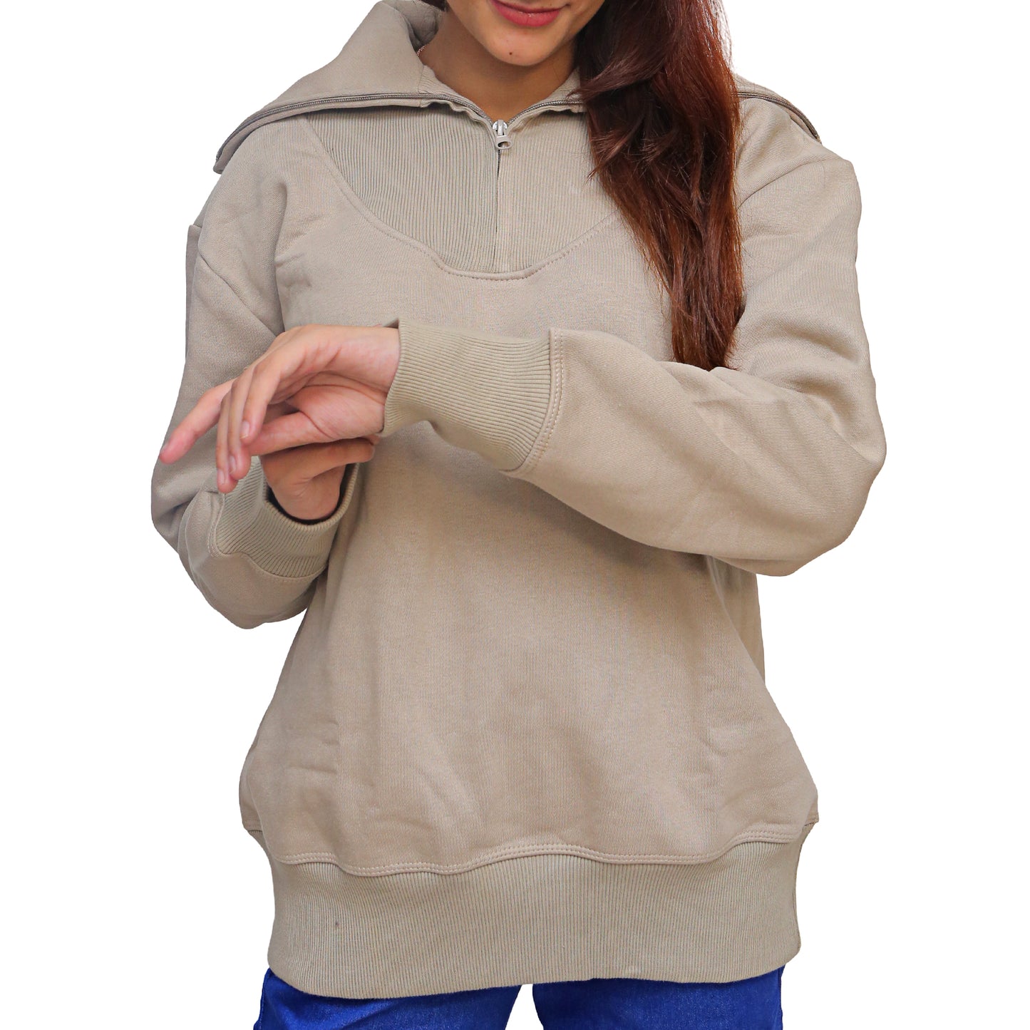 Essential Beige Sweatshirt STW-058S