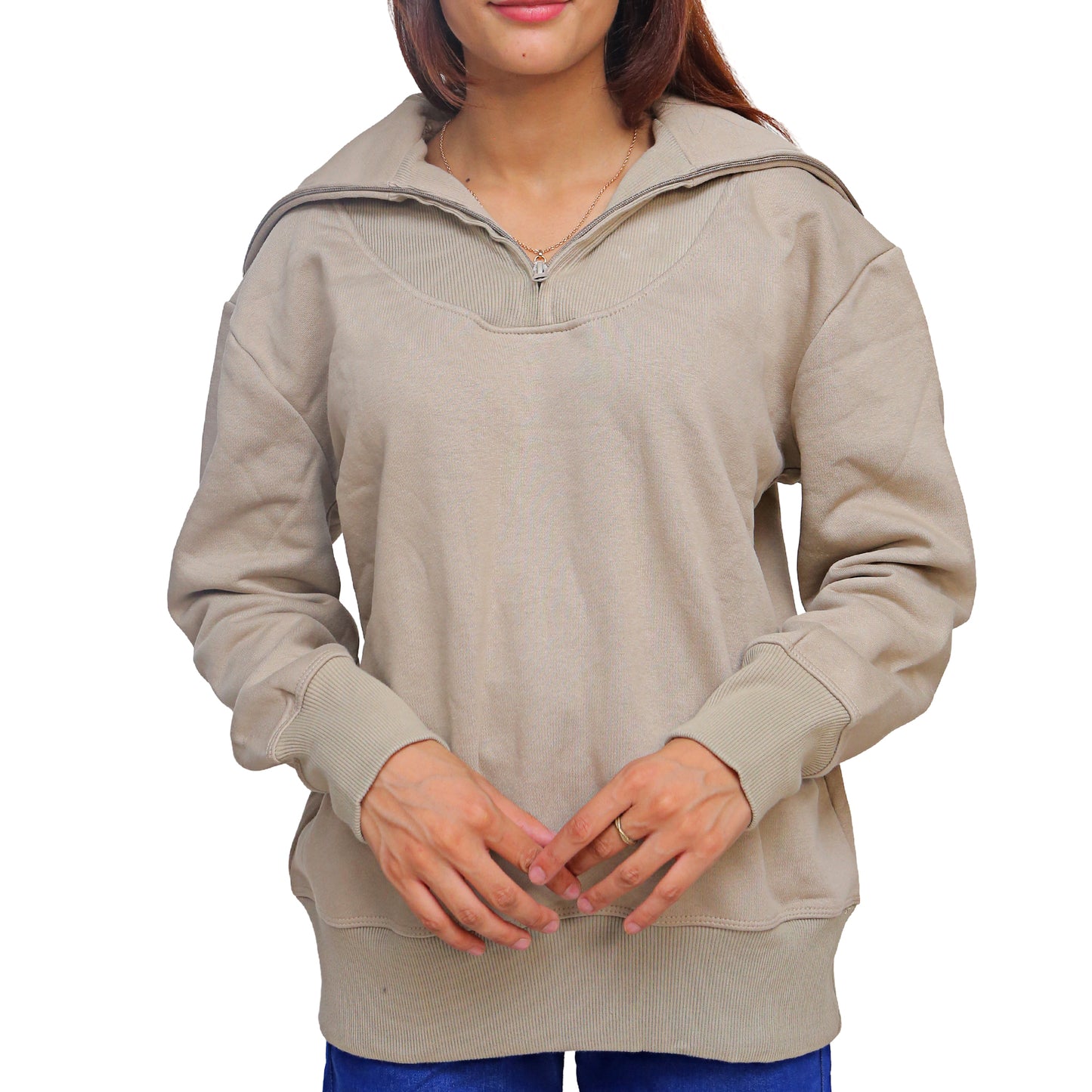 Essential Beige Sweatshirt STW-058S