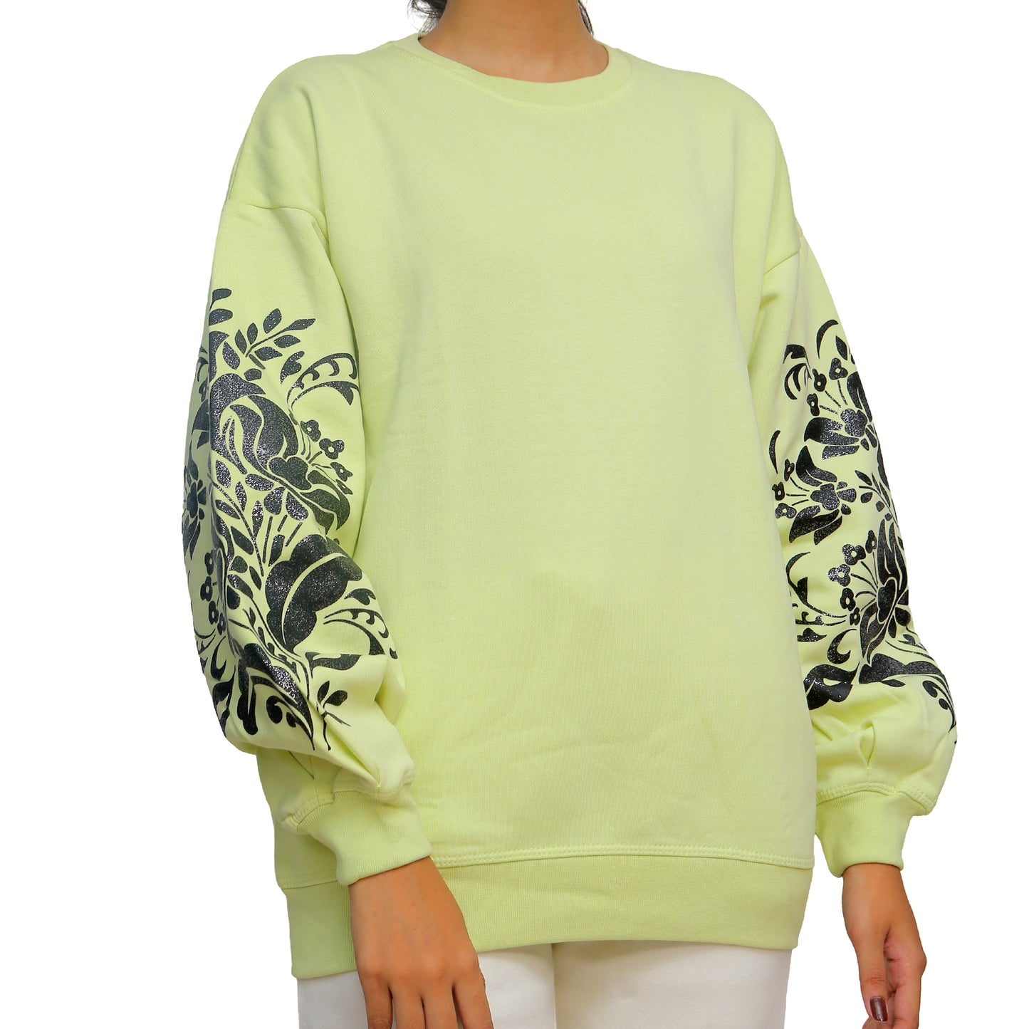 Floral Sleeve Sweatshirt SWS-2012