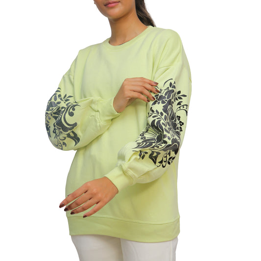 Floral Sleeve Sweatshirt SWS-2012