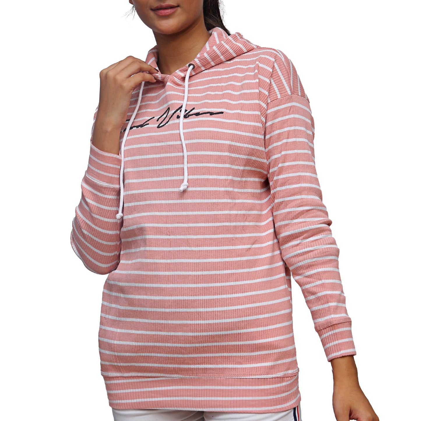 Pink Striped Hoodie STW-2024