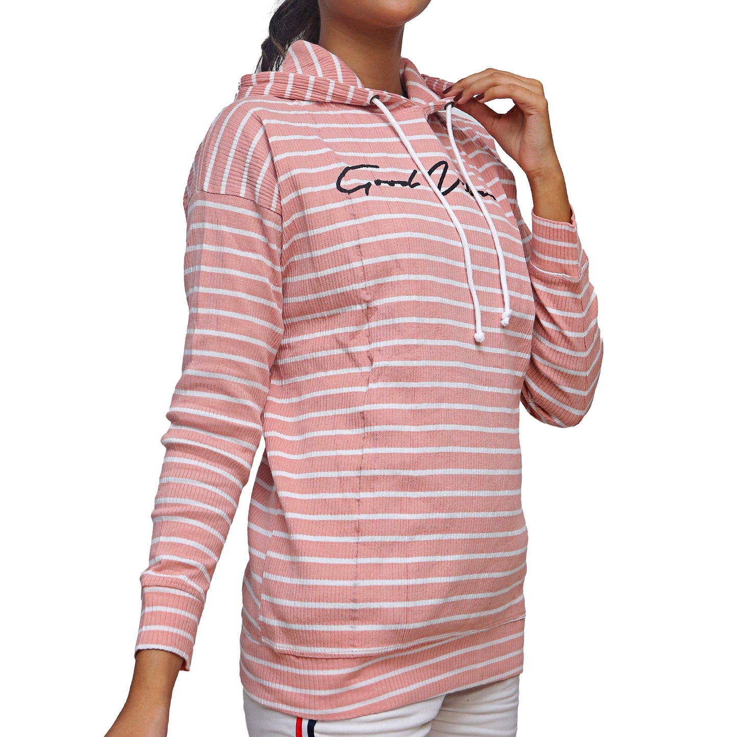 Pink Striped Hoodie STW-2024