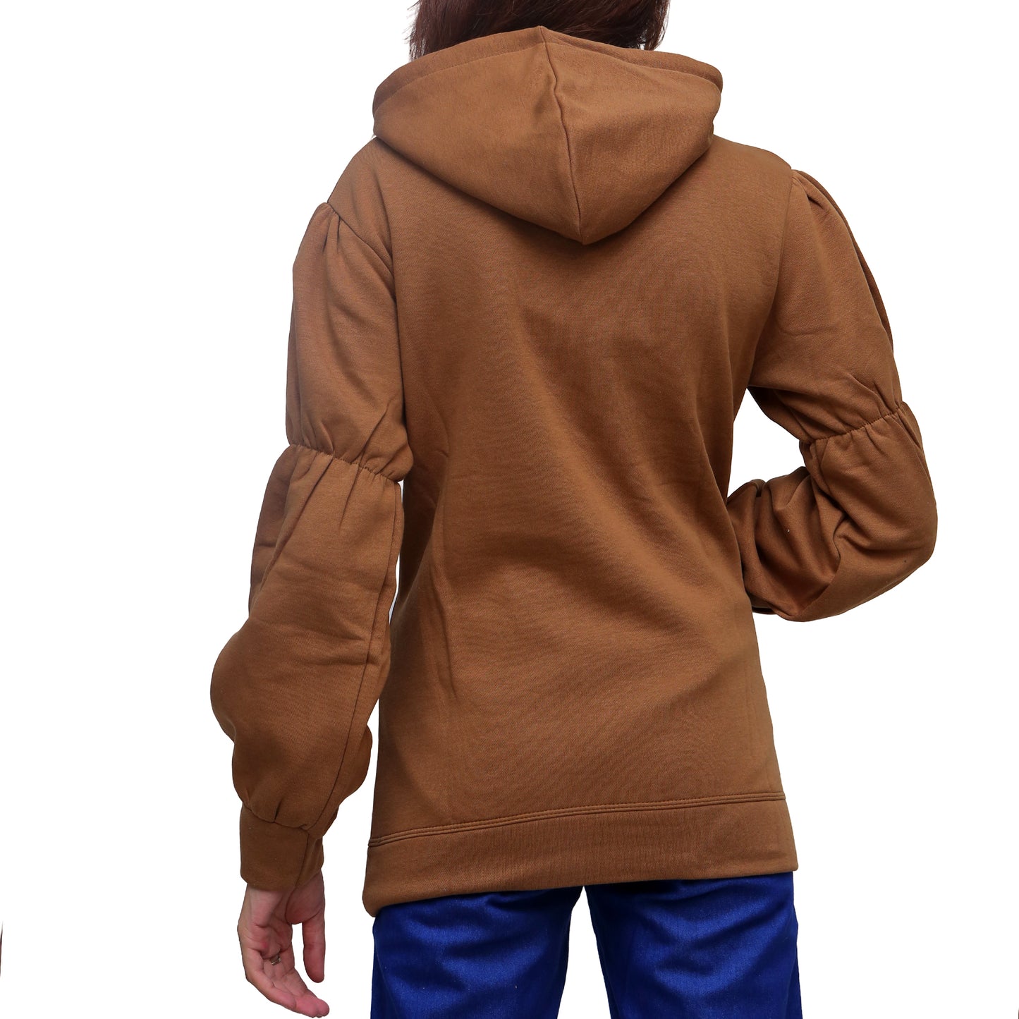 Trendy Brown Hoodie with Tassel STW-033S