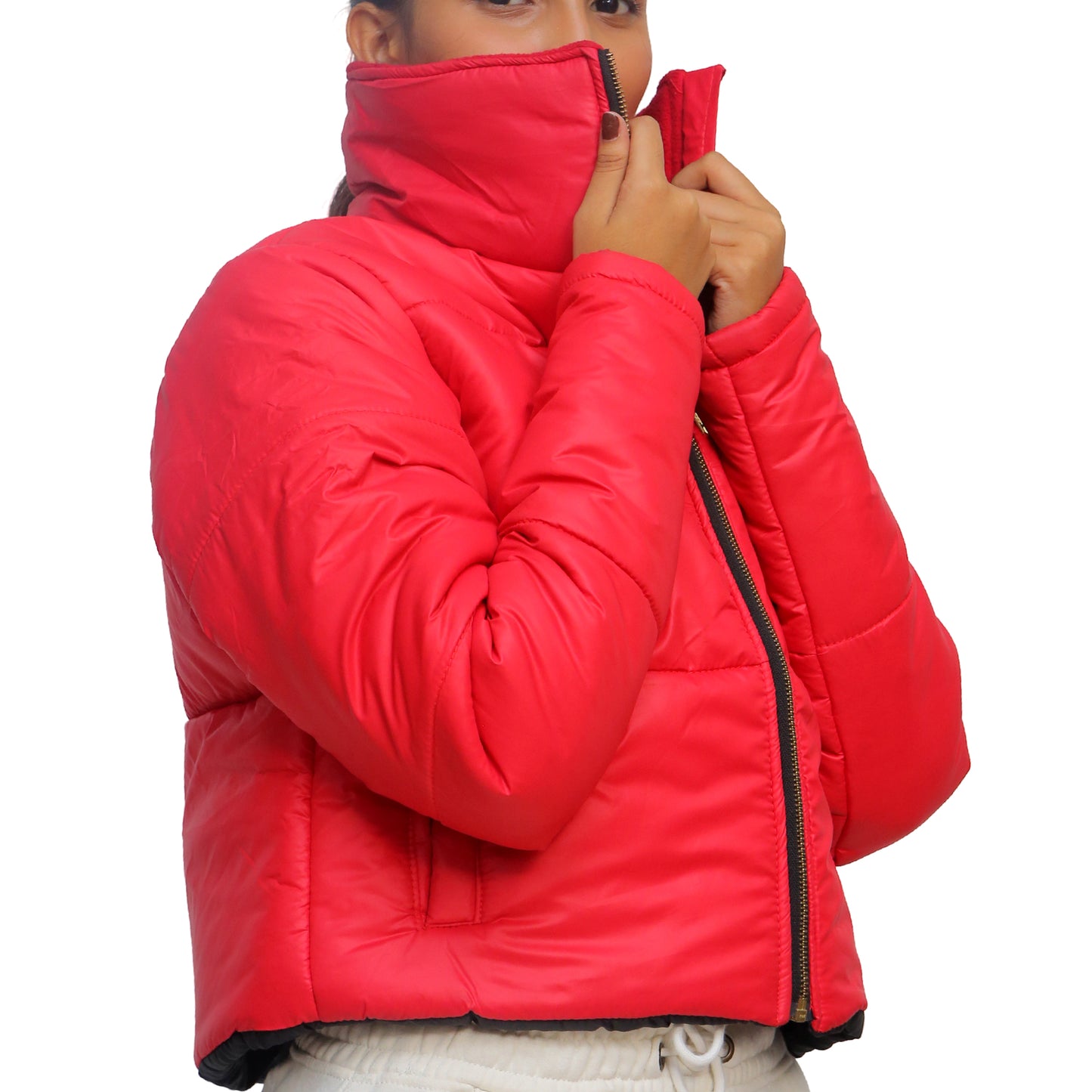 Red Puffer Jacket STW-2055