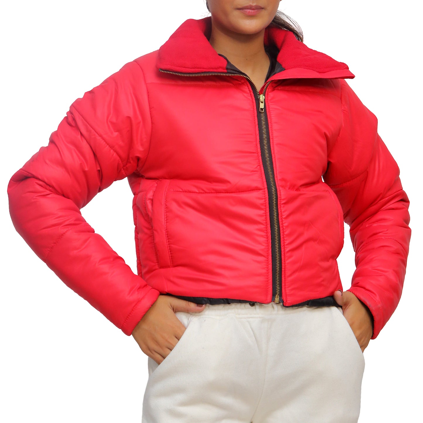 Red Puffer Jacket STW-2055