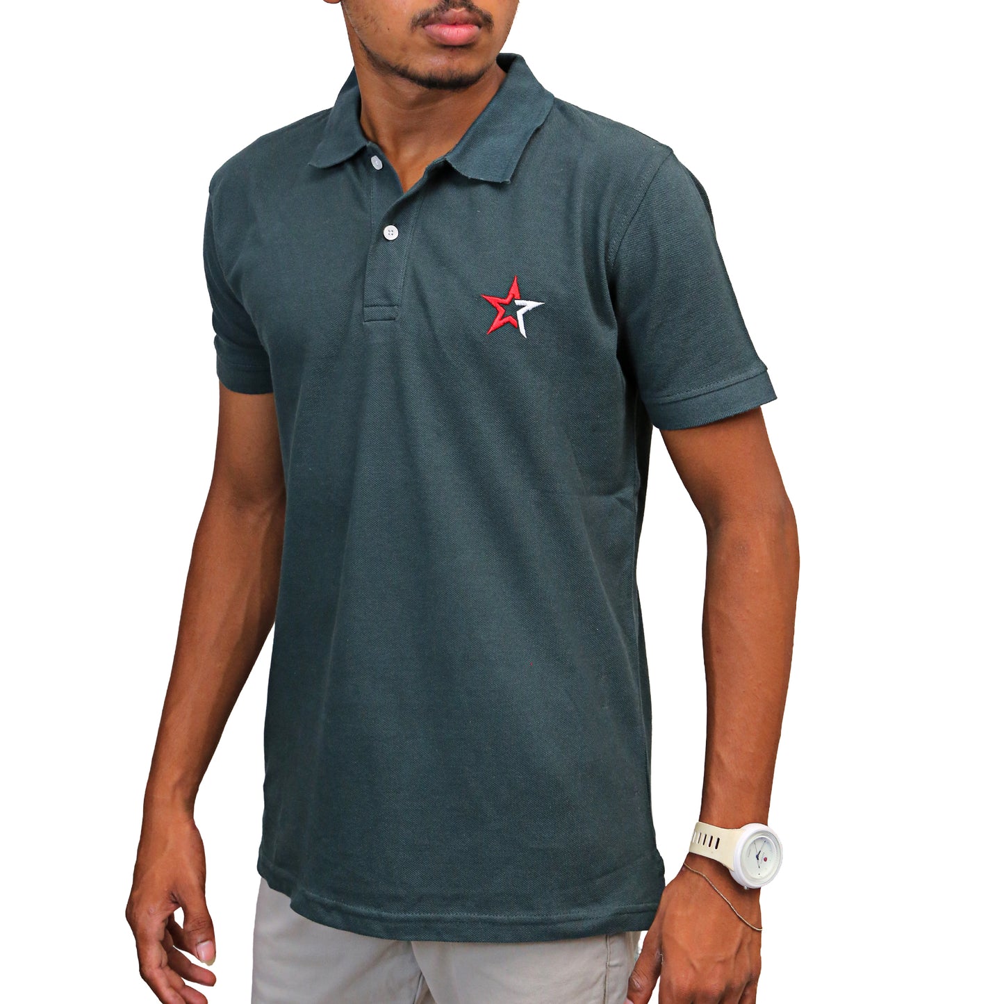 Trendy Green Polo STM-081