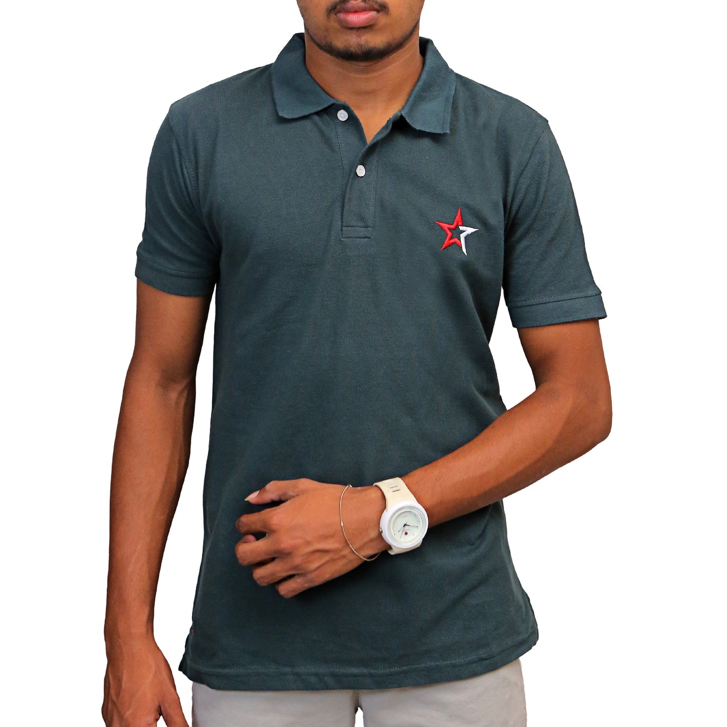 Trendy Green Polo STM-081