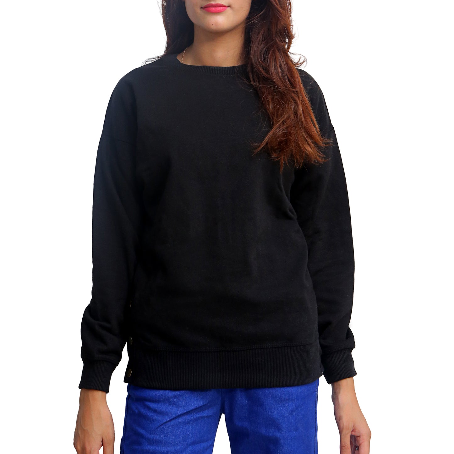 Edgy Black Sweatshirt STW-2009S